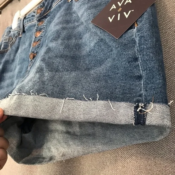 NWT Ava & Viv Jean Shorts - Picture 2 of 11